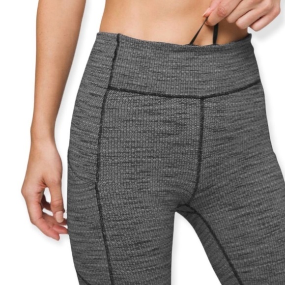 Lululemon Speed Up Tight 28" Full-On Luxtreme Variegated Knit Black Heather 2 - Picture 8 of 14